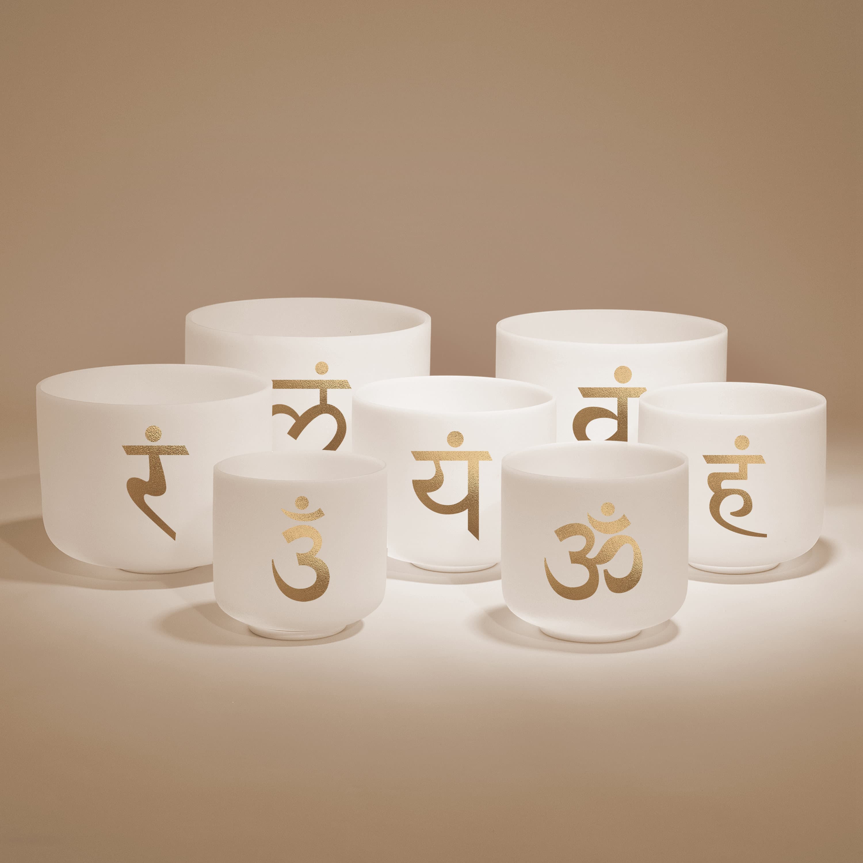 TOPFUND Sanskrit Series Set Of 7 Crystal Singing Bowls | TOPFUND ...